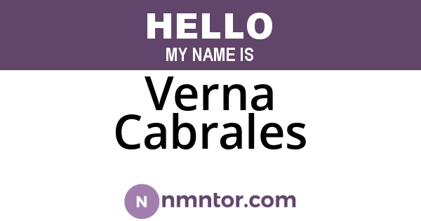 Verna Cabrales