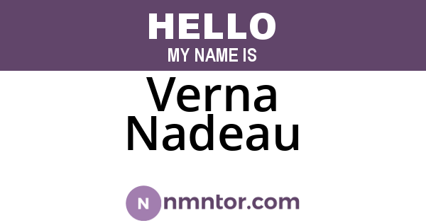 Verna Nadeau