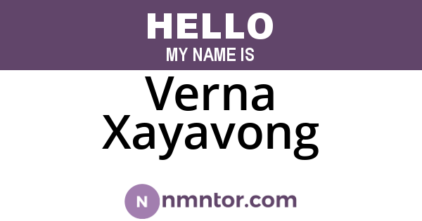 Verna Xayavong