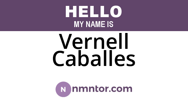 Vernell Caballes