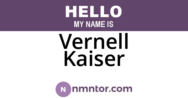Vernell Kaiser