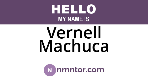 Vernell Machuca