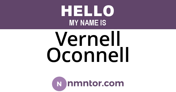Vernell Oconnell