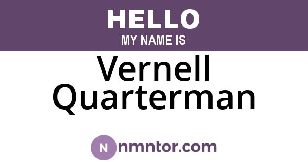 Vernell Quarterman
