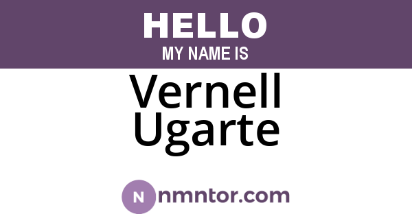Vernell Ugarte