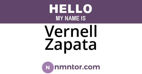 Vernell Zapata