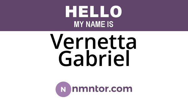 Vernetta Gabriel