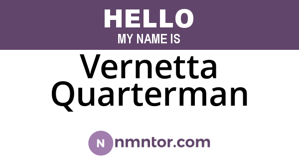 Vernetta Quarterman