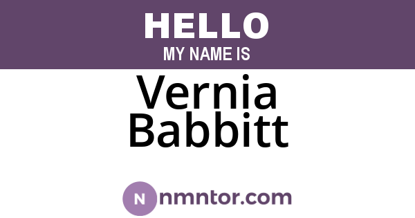Vernia Babbitt