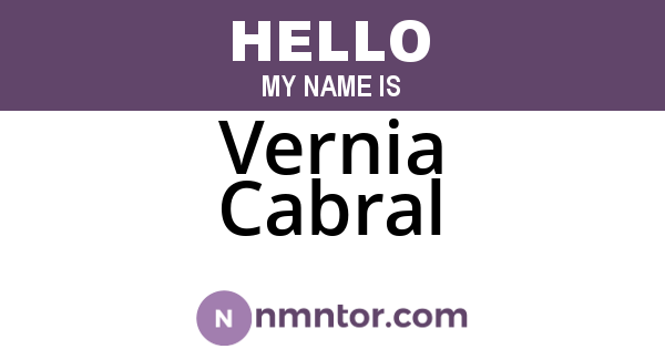 Vernia Cabral