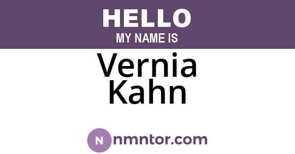 Vernia Kahn