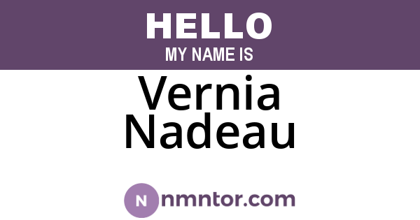 Vernia Nadeau