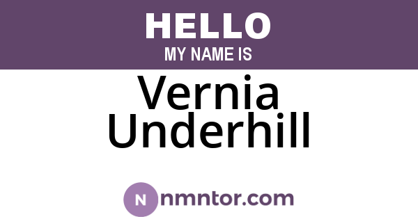 Vernia Underhill