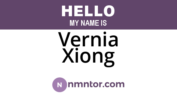 Vernia Xiong