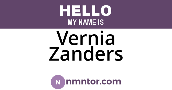 Vernia Zanders