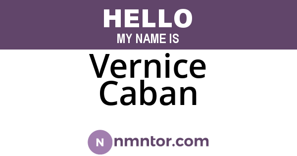 Vernice Caban