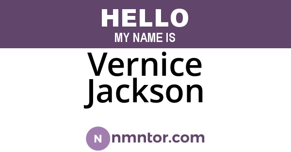 Vernice Jackson
