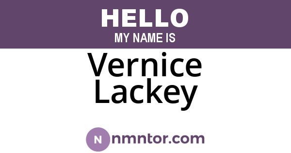 Vernice Lackey