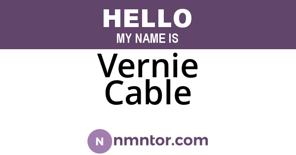Vernie Cable