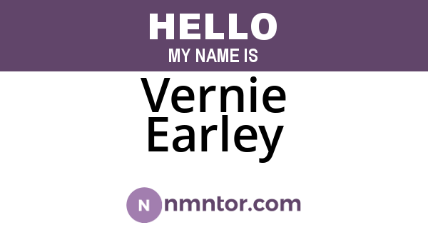 Vernie Earley