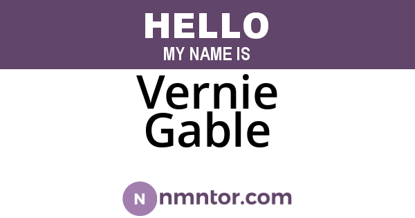 Vernie Gable