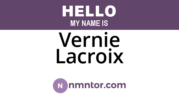 Vernie Lacroix