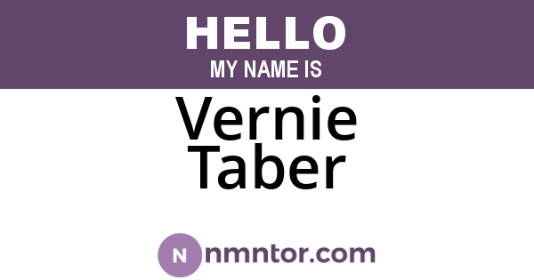 Vernie Taber