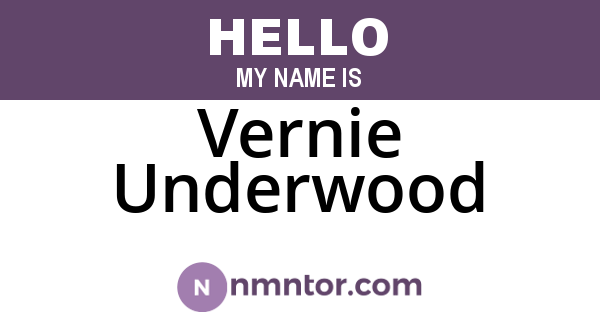 Vernie Underwood