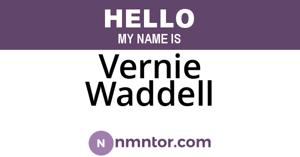 Vernie Waddell