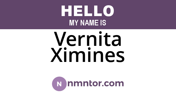 Vernita Ximines