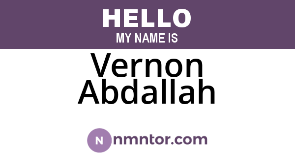 Vernon Abdallah