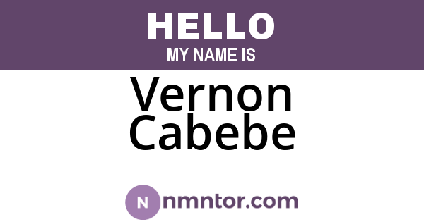 Vernon Cabebe