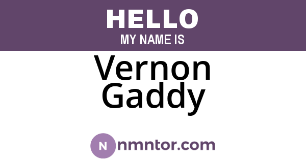 Vernon Gaddy