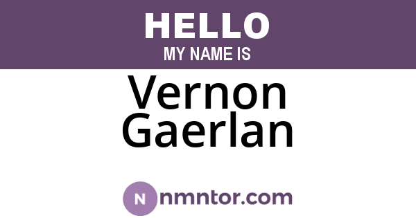 Vernon Gaerlan