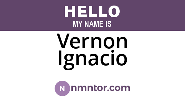 Vernon Ignacio