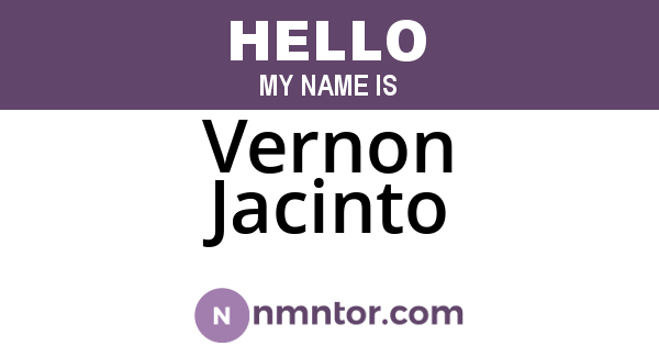 Vernon Jacinto