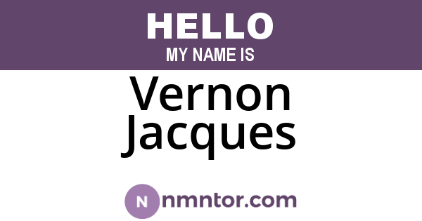 Vernon Jacques