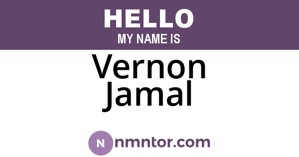 Vernon Jamal