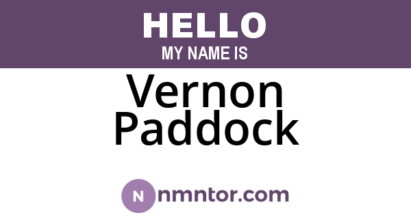 Vernon Paddock