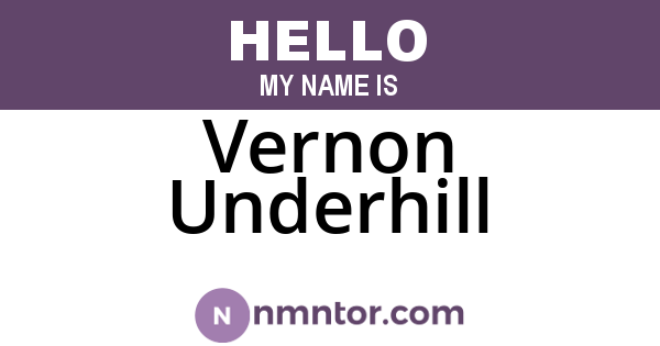 Vernon Underhill