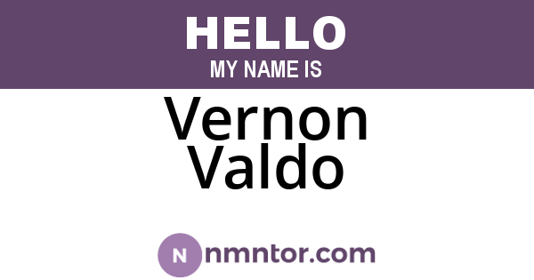 Vernon Valdo