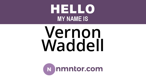 Vernon Waddell