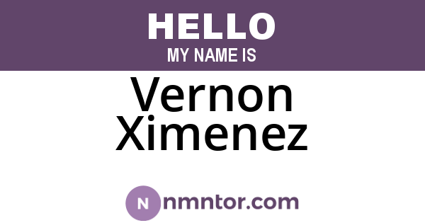 Vernon Ximenez