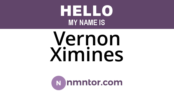 Vernon Ximines