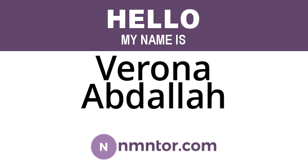 Verona Abdallah