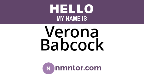 Verona Babcock