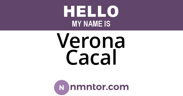 Verona Cacal