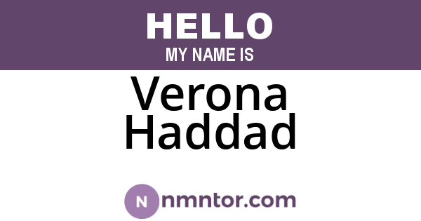 Verona Haddad
