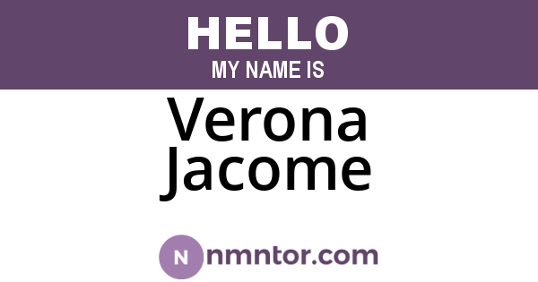 Verona Jacome