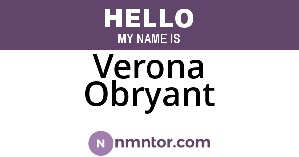 Verona Obryant